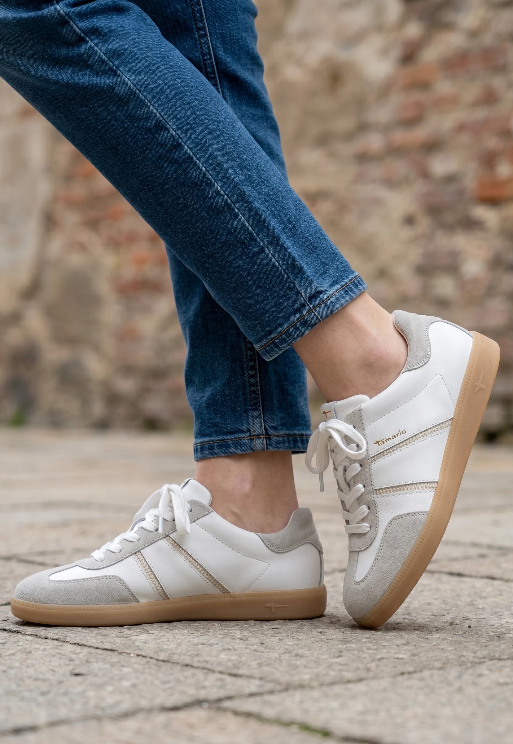 Deportiva casual Calzados Reno mod. 23624 de Piel en blanco