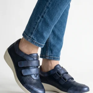 Copete 2 velcros empeine Calzados Reno mod. 43621 de Licra en azul