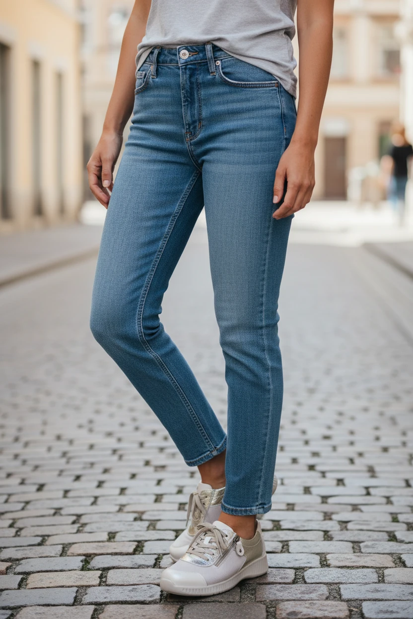 Blucher piel combinado Calzados Reno mod. 3302 de Piel en beig