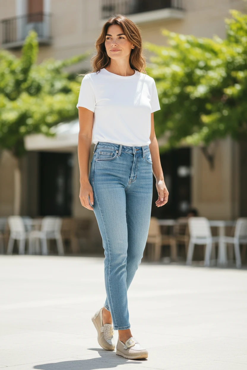 Mocasin hebilla Calzados Reno mod. 82566 de Piel en beig