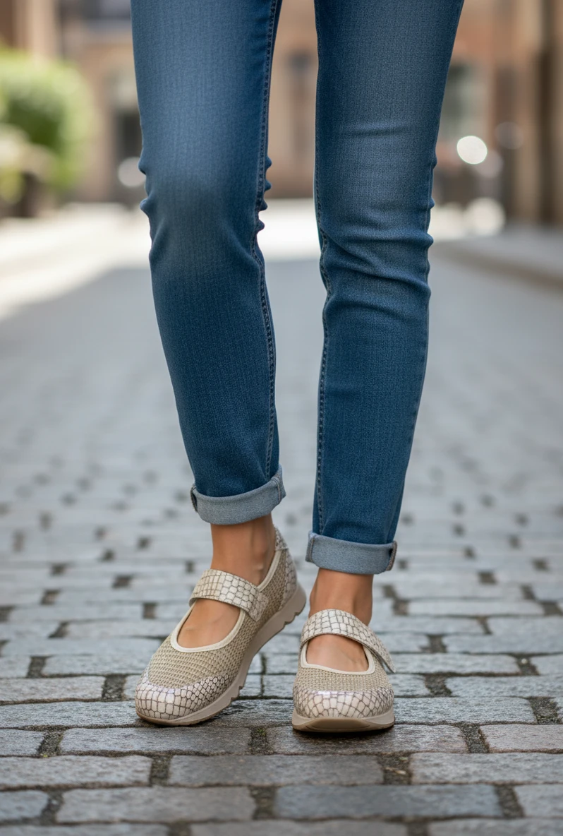 Mercedita confort Calzados Reno mod. 82568 de Piel en beig