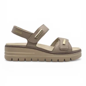 Sandalia ergonomica Mobils mod. CLEM de Piel en taupe