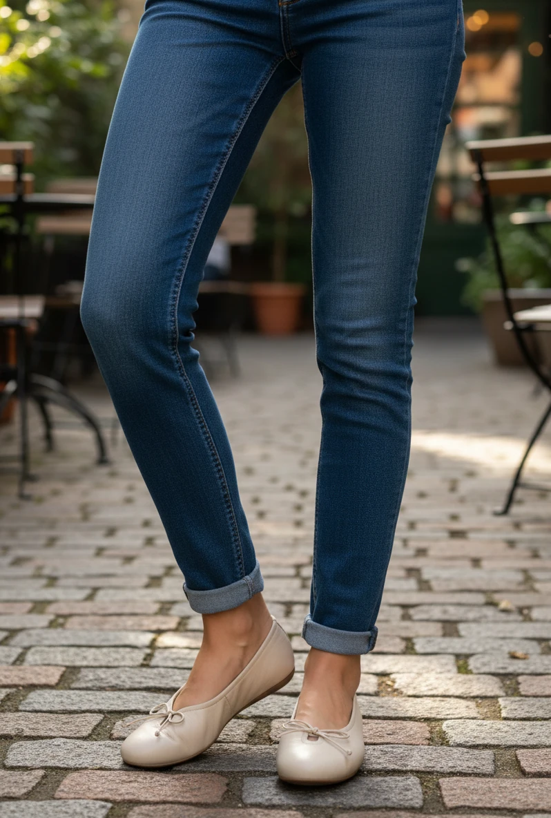 Bailarina lazo Wonders mod. A-61172 de Piel en beig
