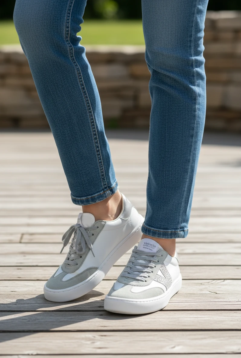 Zapatilla bareffot combi. Victoria mod. 1186101 de Piel en verde agua