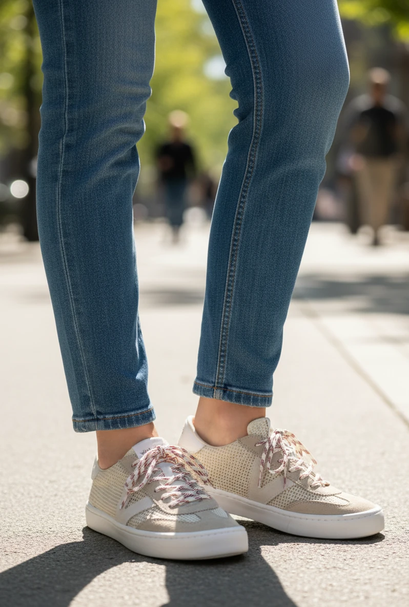 Zapatilla barefoot rejilla Victoria mod. 1186106 de Piel en beig