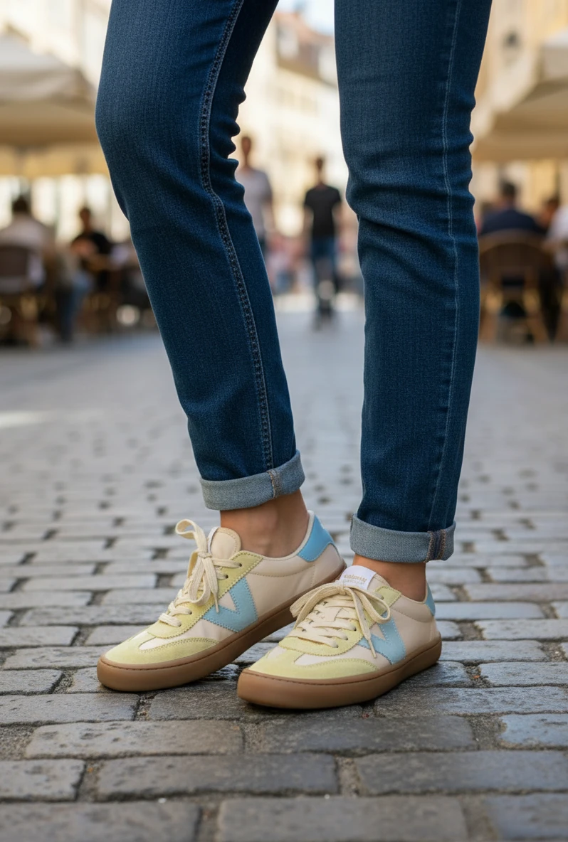 Zapatilla barefoot combinada Victoria mod. 1186108 de Serraje en multicolor