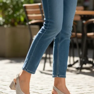 Zapato salon destalonado Calzados Reno mod. 5422 de Piel en plata