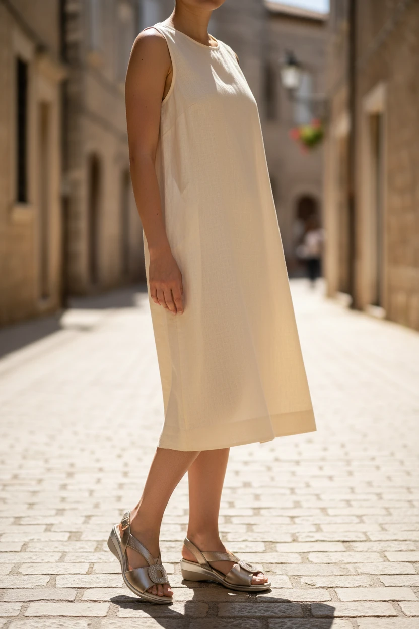 Sandalia escote empeine Stonefly mod. 220860 de Piel en platino