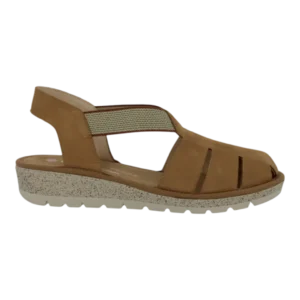 Sandalia cangrejera Calzados Reno mod. 35336 de Nobuck en cuero