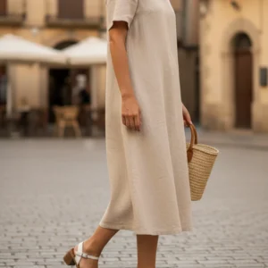 Sandalia tacón medio Oh My Sandals mod. 5903 de Piel en blanco