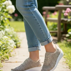 Zapato cordones elasticos Calzados Reno mod. CR1 de Microfibra en taupe