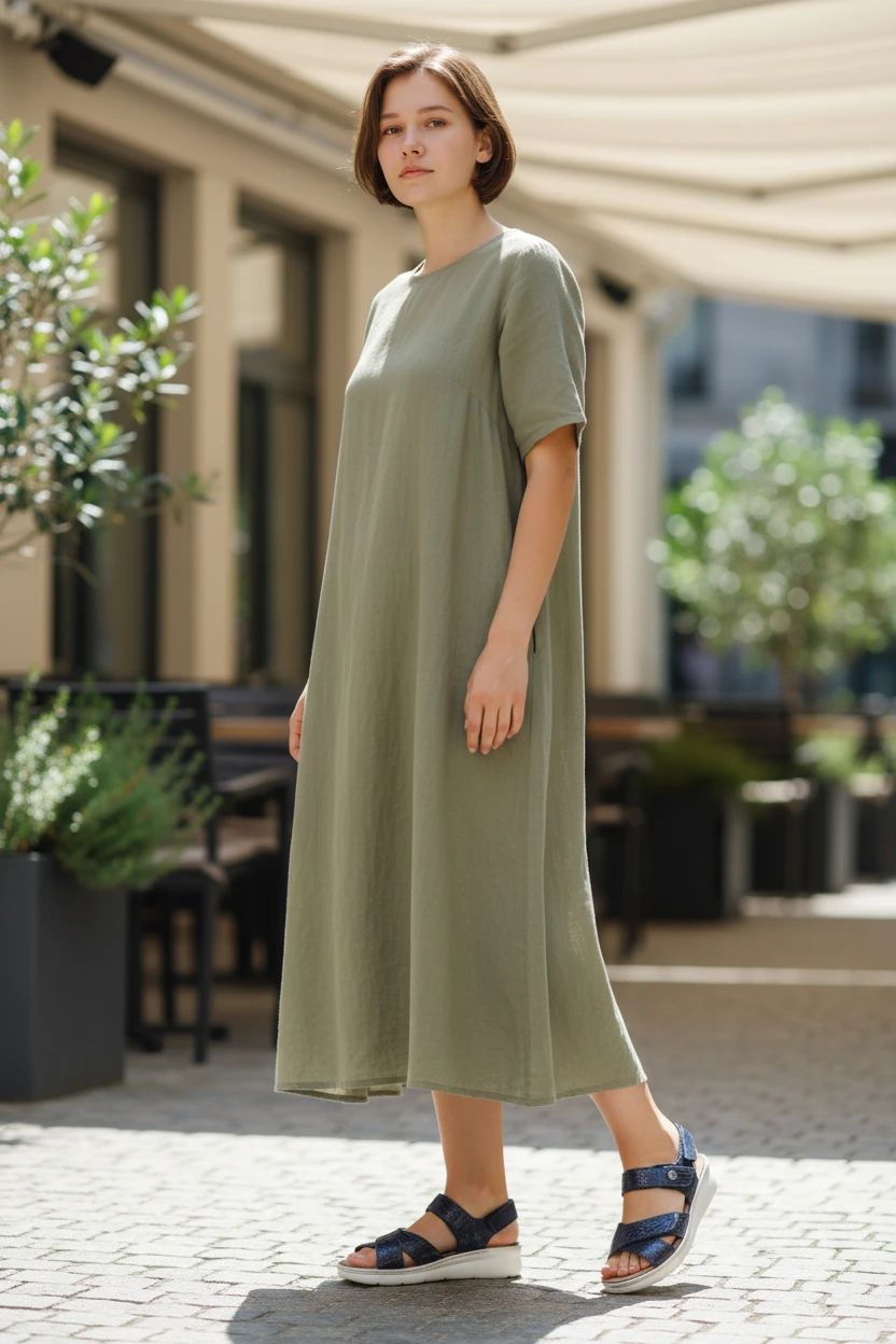 Sandalia ultra ligera Calzados Reno mod. 79006AV de Charol en azul