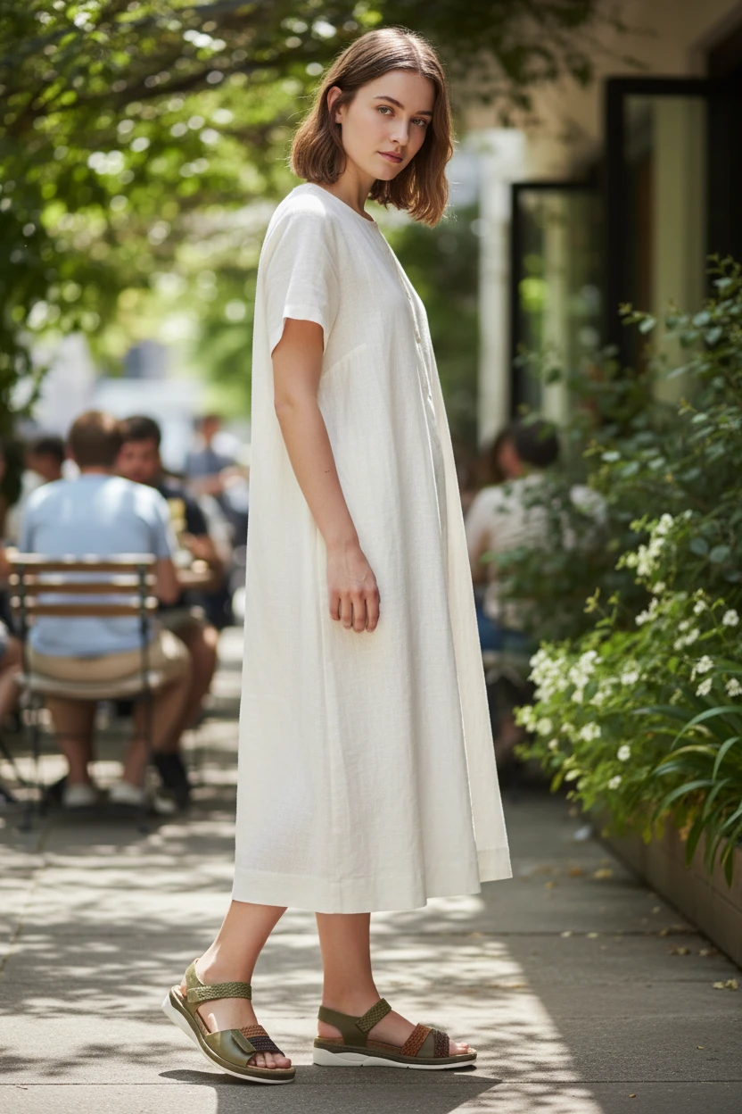 Sandalia trenzada Calzados Reno mod. 5174 de Nobuck en kaky