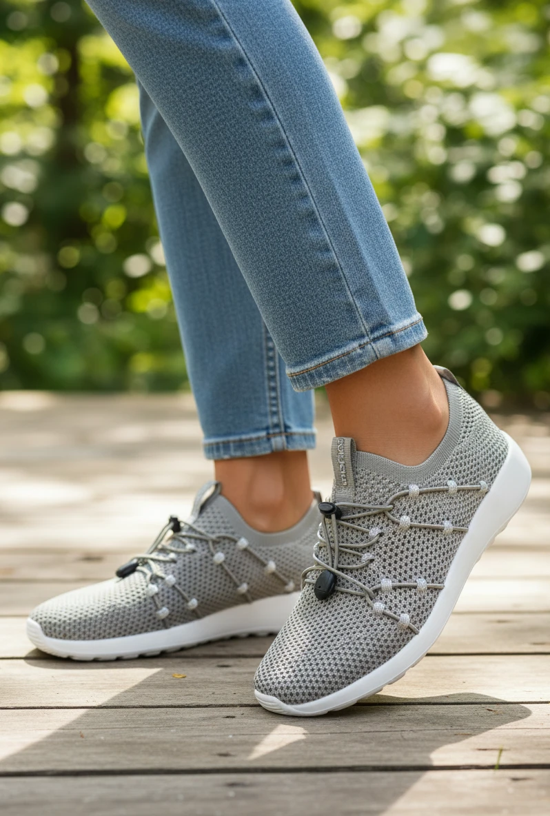 Deportivas tipo calcetin Eoligeros – Eco Ligeros mod. EVOLUTION de Microfibra en beig