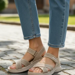 Sandalias deportiva Eoligeros – Eco Ligeros mod. BORNED de Microfibra en beig