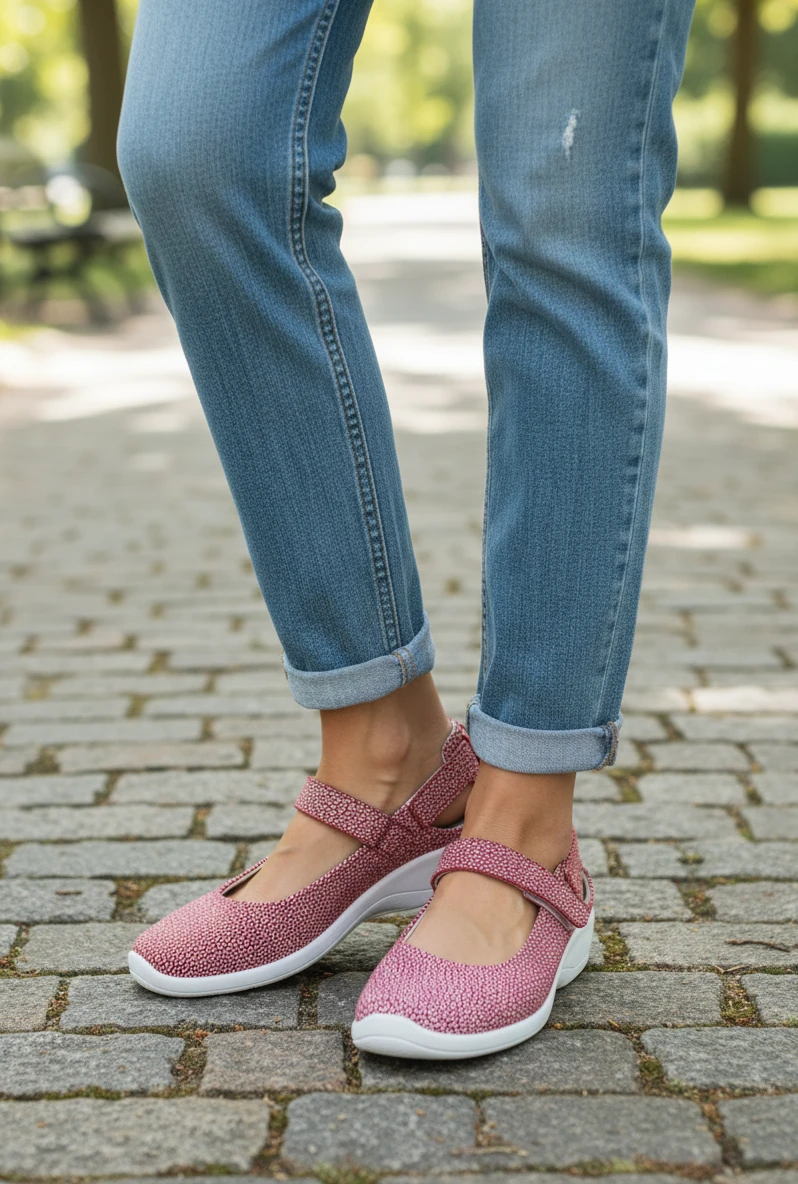 Francesita print velcro Calzados Reno mod. 4706 de Lytech en rojo