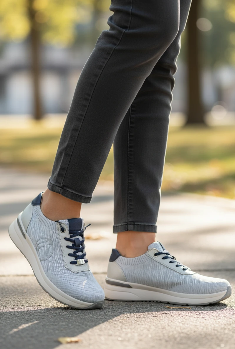 Deportivas casual Calzados Reno mod. L4572 de Malla en azul