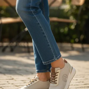 Deportivas cordones Calzados Reno mod. L4572 de Malla en beig