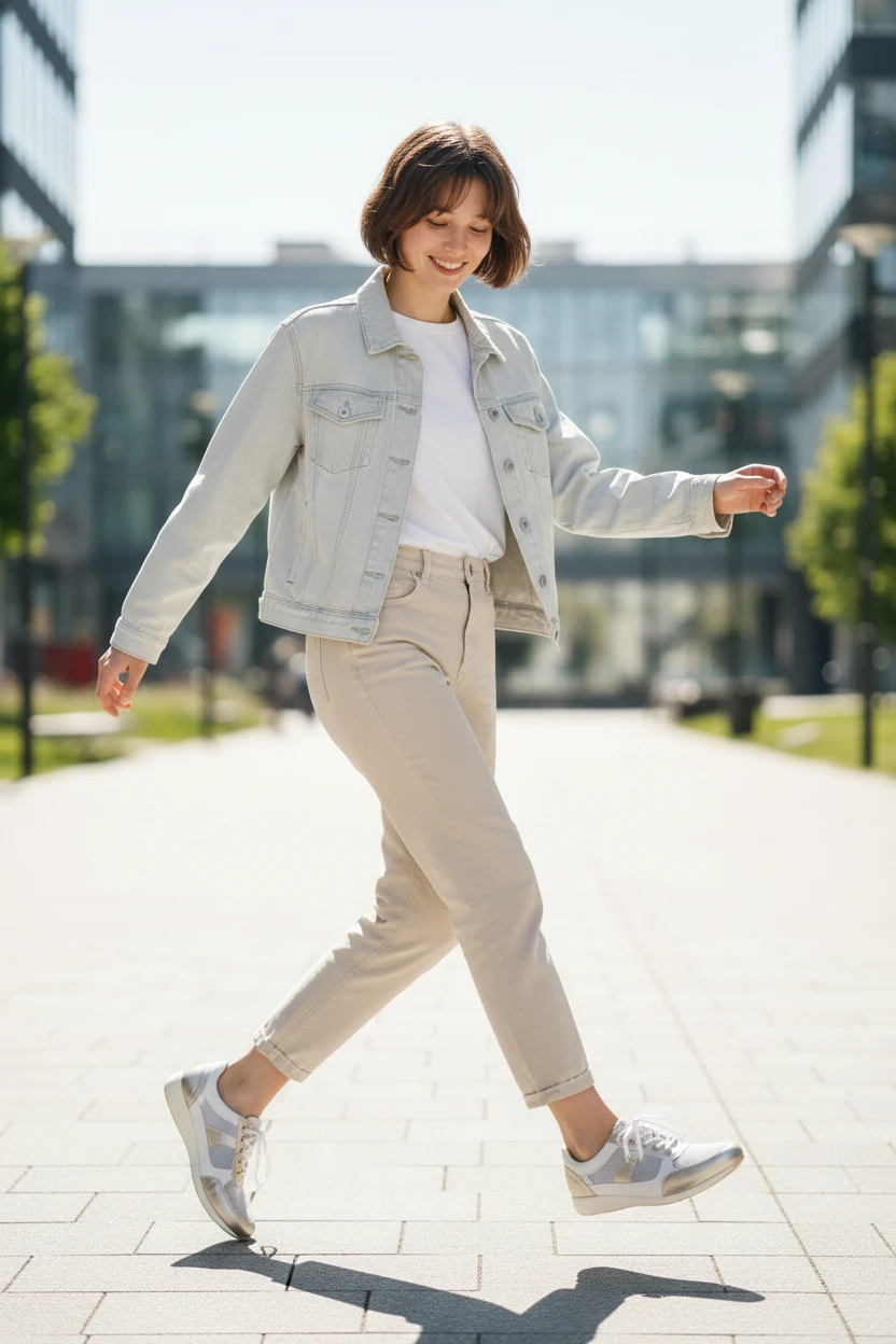 Zapato sport rejilla Calzados Reno mod. 4515 de Piel en blanco