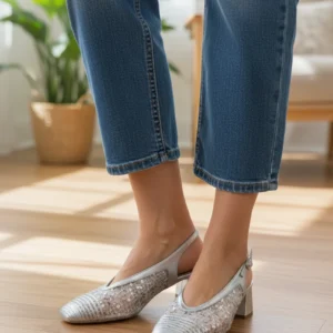Zapato rejilla destalonado Calzados Reno mod. 5034 de Piel en plata
