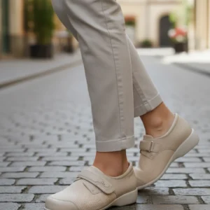 Zapato terapeutico Calzados Reno mod. 82505 de Piel Napa Elást en beig