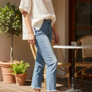 Sandalia cuña media Calzados Reno mod. M3600 de Piel en azul