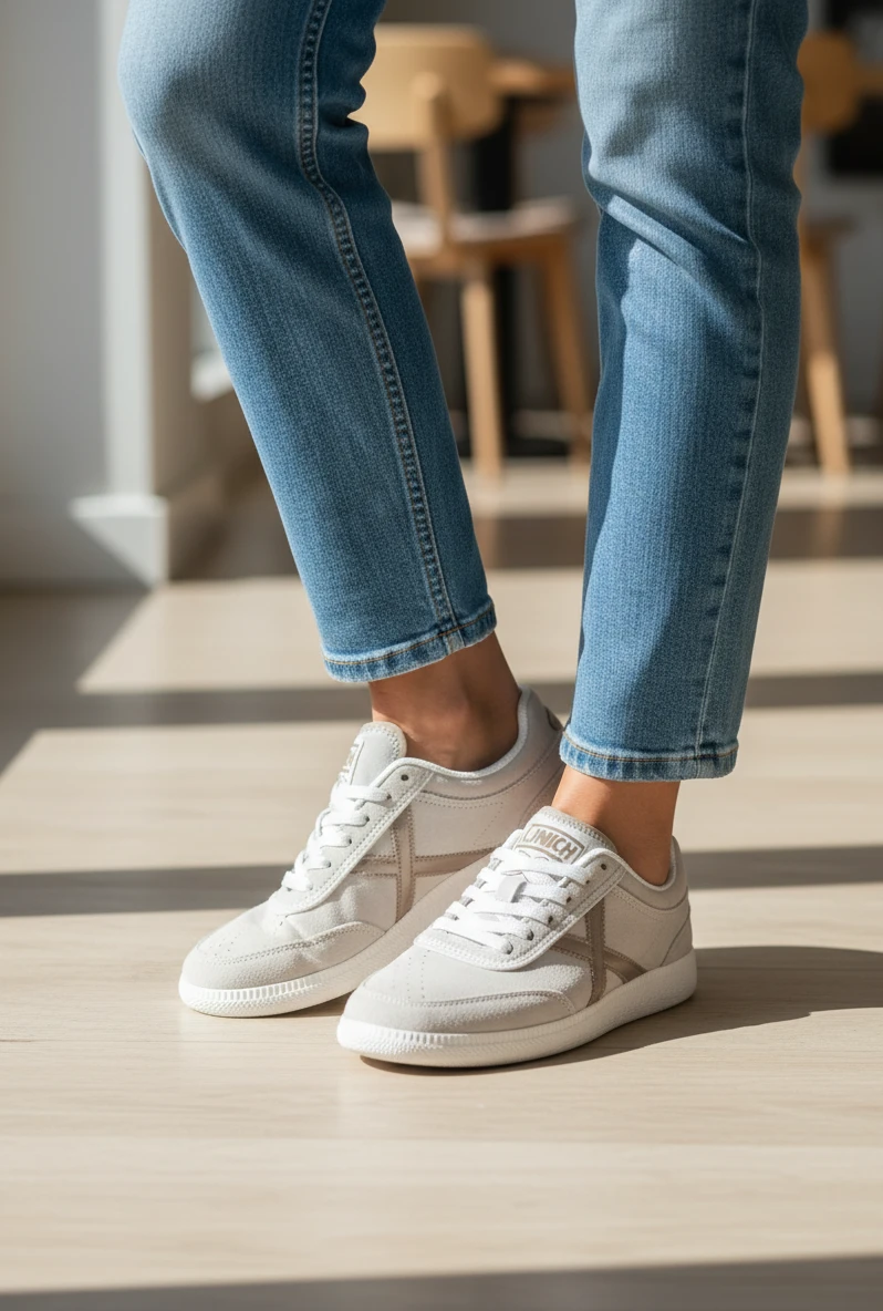 Deportiva Munich mod. RUMBA WMN de Serraje en beig