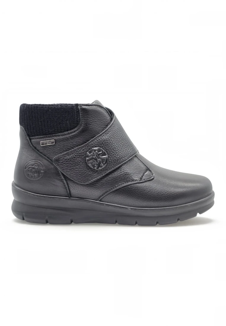 Botin velcro con pelo Calzados Reno mod. 8266S de Piel en negro