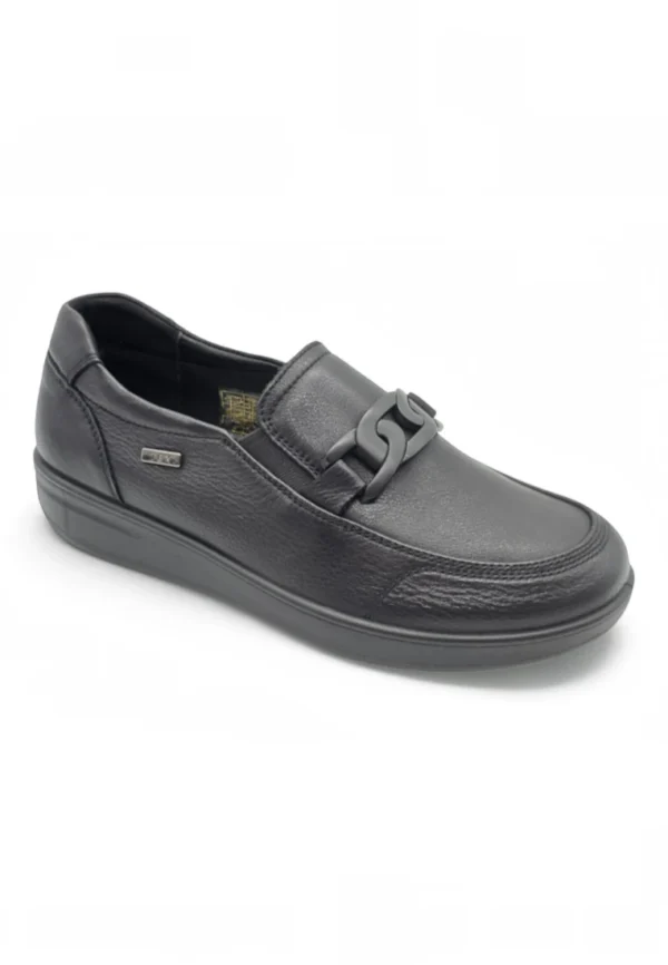 Mocasin impermeable Calzados Reno mod. 6503 de Piel en negro - Imagen 2