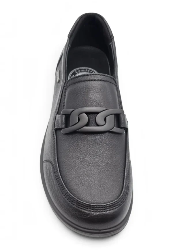 Mocasin impermeable Calzados Reno mod. 6503 de Piel en negro - Imagen 4