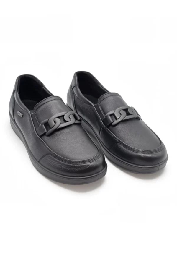 Mocasin impermeable Calzados Reno mod. 6503 de Piel en negro - Imagen 5