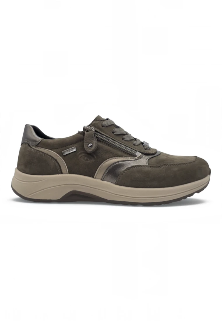 Zapato extra ancho impermeable Calzados Reno mod. 5189-1G de Nobuck en taupe