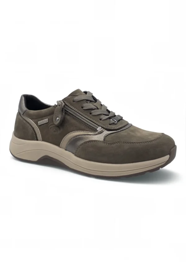 Zapato extra ancho impermeable Calzados Reno mod. 5189-1G de Nobuck en taupe - Imagen 2