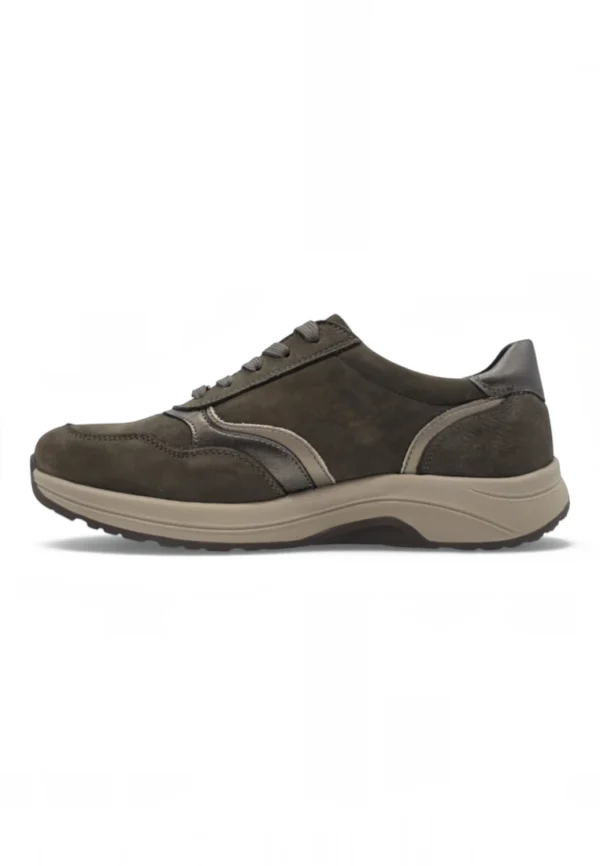 Zapato extra ancho impermeable Calzados Reno mod. 5189-1G de Nobuck en taupe - Imagen 3