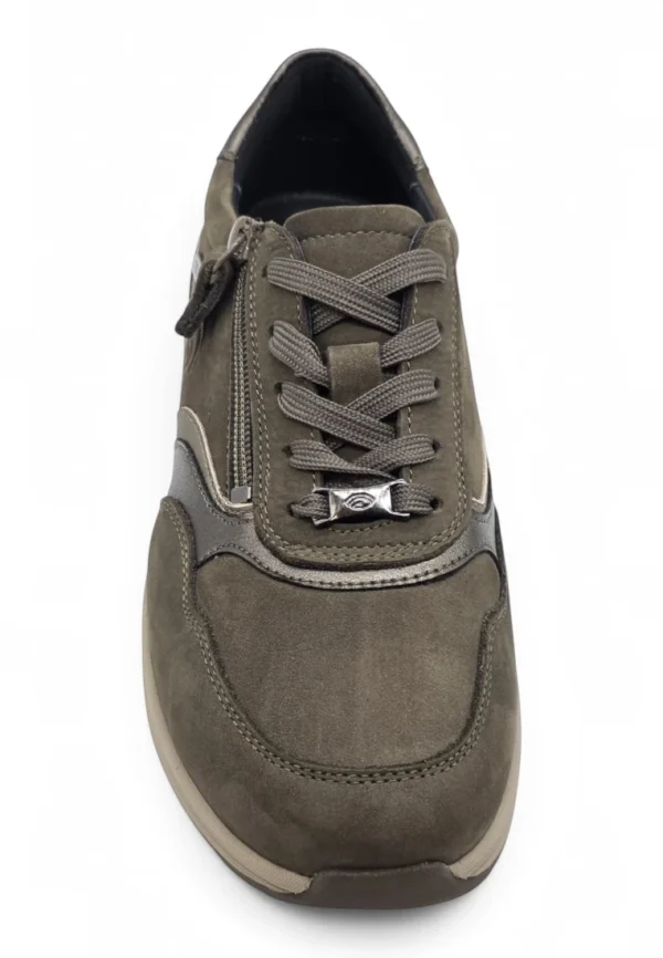 Zapato extra ancho impermeable Calzados Reno mod. 5189-1G de Nobuck en taupe - Imagen 4