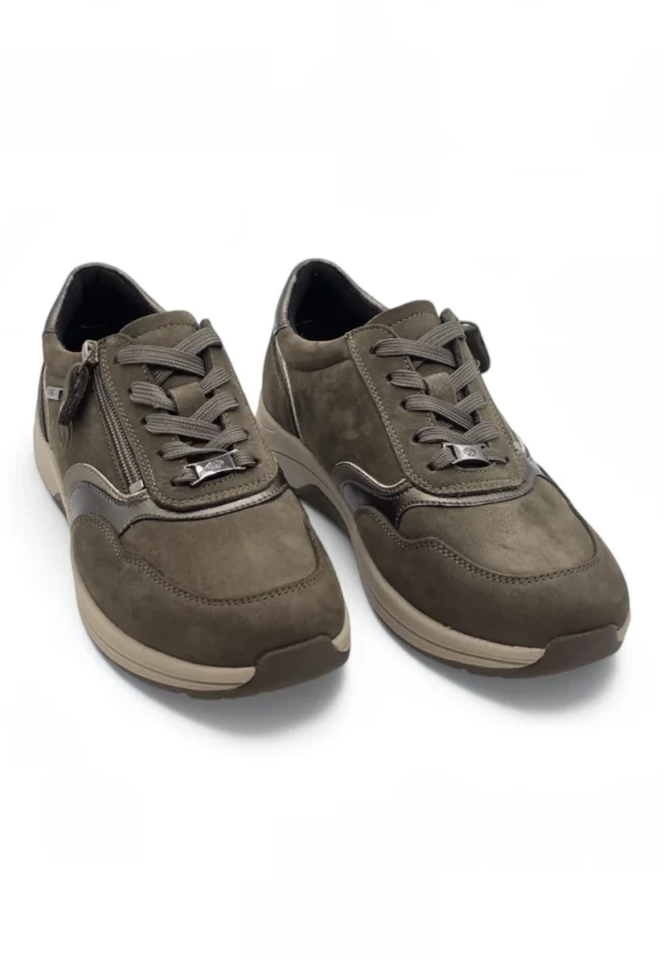 Zapato extra ancho impermeable Calzados Reno mod. 5189-1G de Nobuck en taupe - Imagen 5