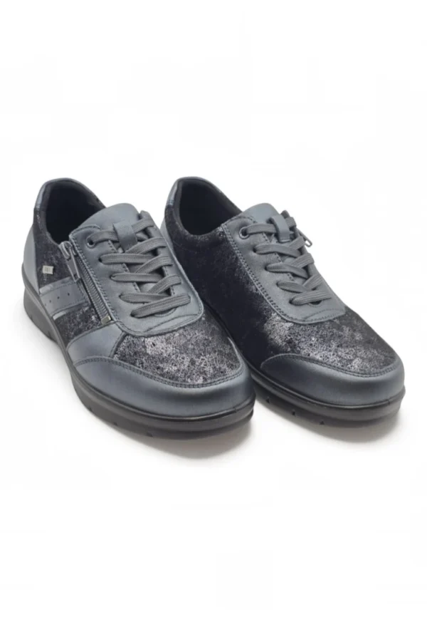 Zapato cordones tex Calzados Reno mod. P-8262L de Piel Napa Elást en azul metalizado - Imagen 5