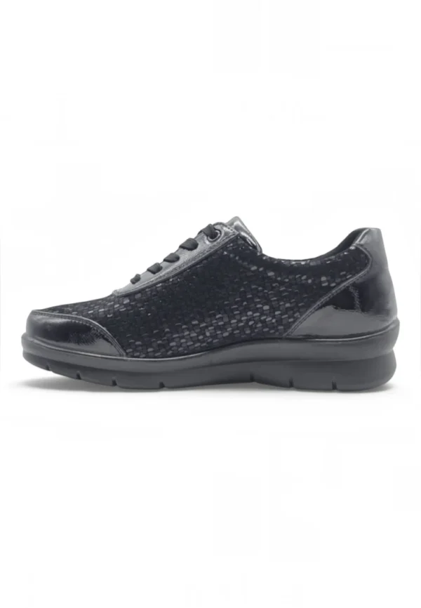 Zapato cordones tex Calzados Reno mod. P-8262S de Piel Napa Elást en negro - Imagen 3