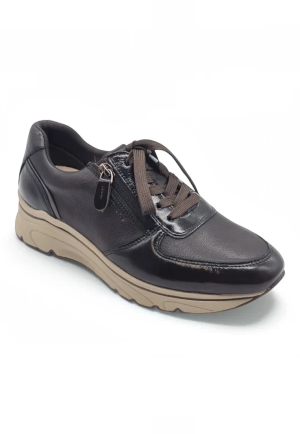 Sneaker cuña Calzados Reno mod. 23711 de Piel en marron - Imagen 2