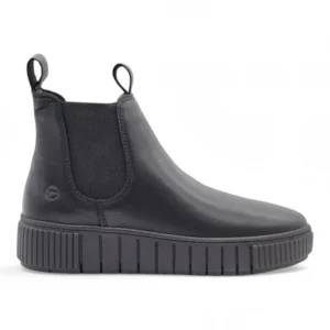 Botin chelsea plataforma Calzados Reno mod. 25403 de Piel en negro