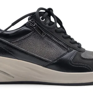 Zapato cuña Calzados Reno mod. 23754 de Vegano en azul marino