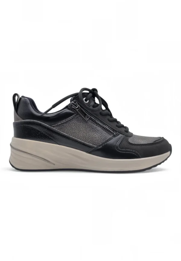 Zapato cuña Calzados Reno mod. 23754 de Vegano en azul marino