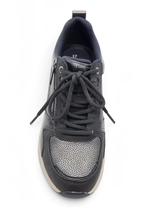 Zapato cuña Calzados Reno mod. 23754 de Vegano en azul marino - Imagen 4