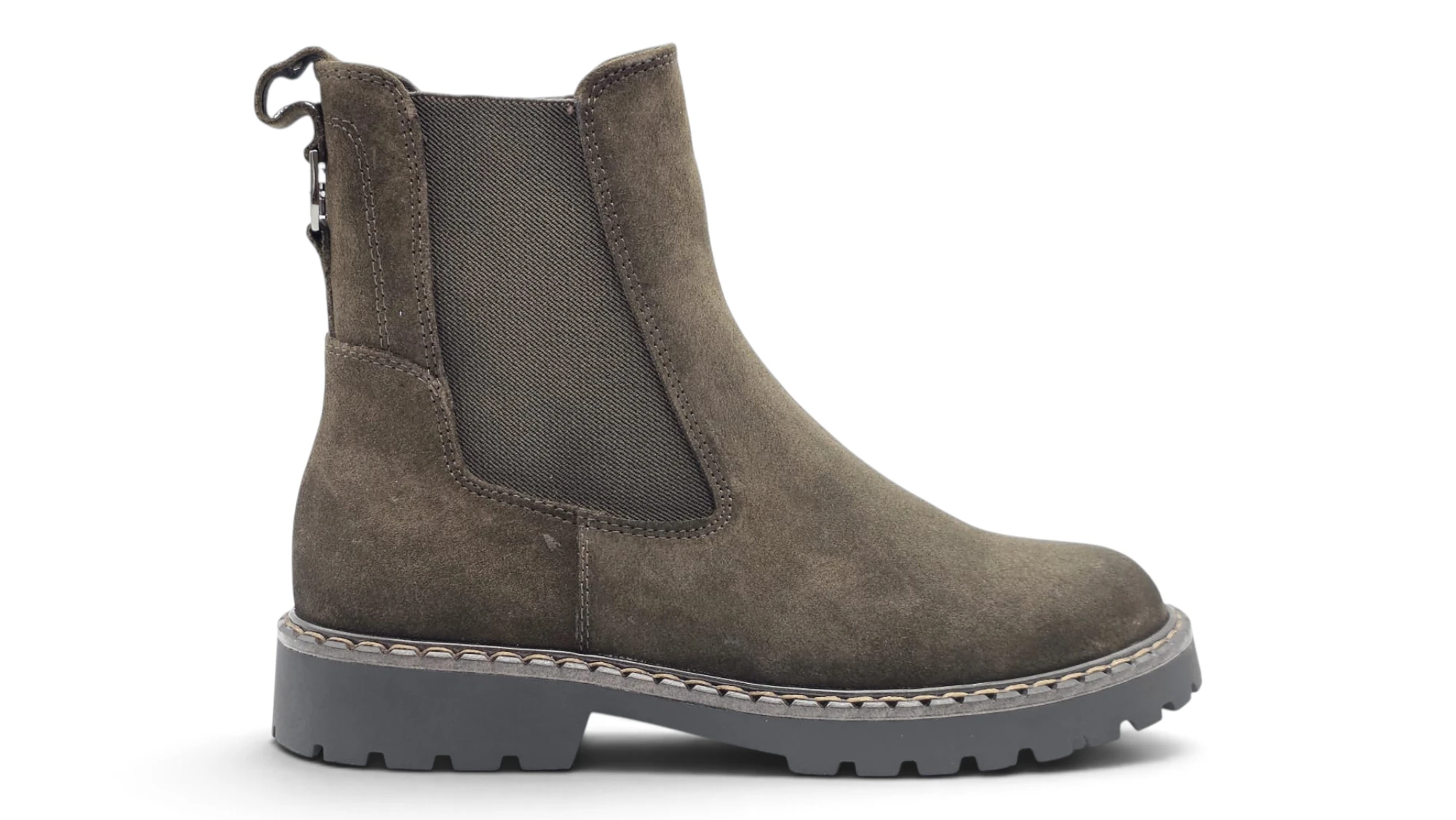 Botin chelsea Calzados Reno mod. 25449 de Ante en verde oscuro