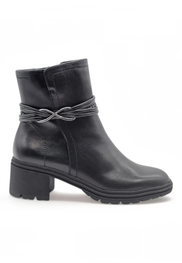 Botin tacon cuadrado Calzados Reno mod. 25492 de Piel en negro