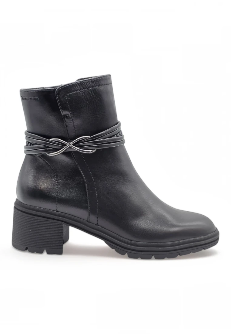 Botin tacon cuadrado Calzados Reno mod. 25492 de Piel en negro