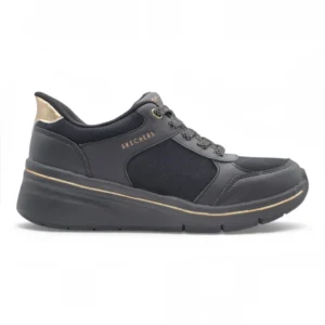 Deportivo cuña Skechers mod. 190366 de Polipiel en negro