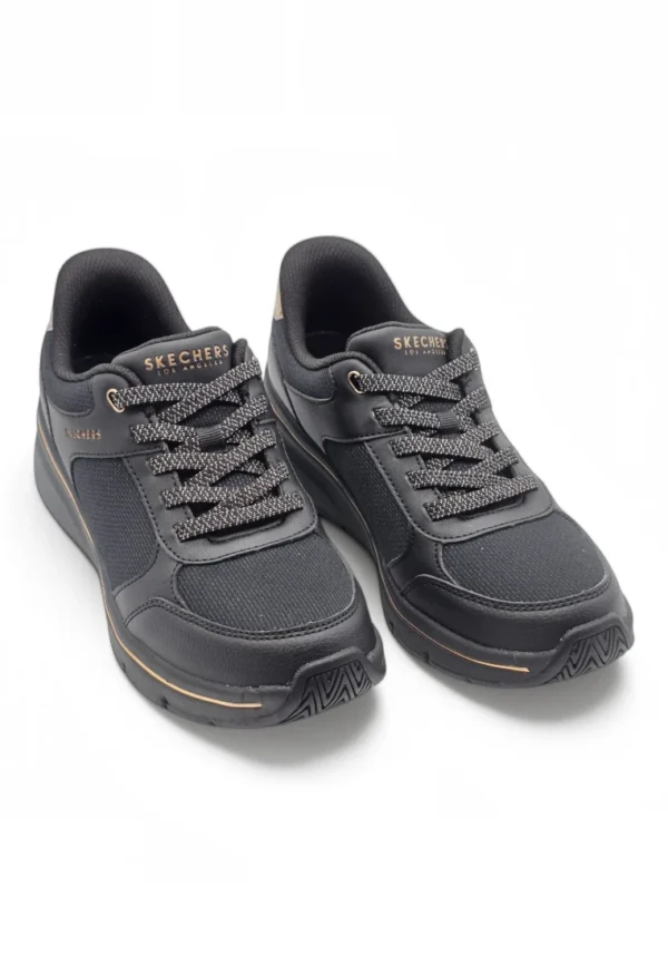 Deportivo cuña Skechers mod. 190366 de Polipiel en negro - Imagen 5