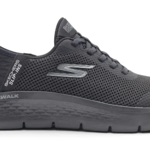 Go walk flex extra ancho Skechers mod. 124836W de Microfibra en negro