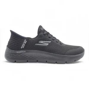 Go walk flex extra ancho Skechers mod. 124836W de Microfibra en negro